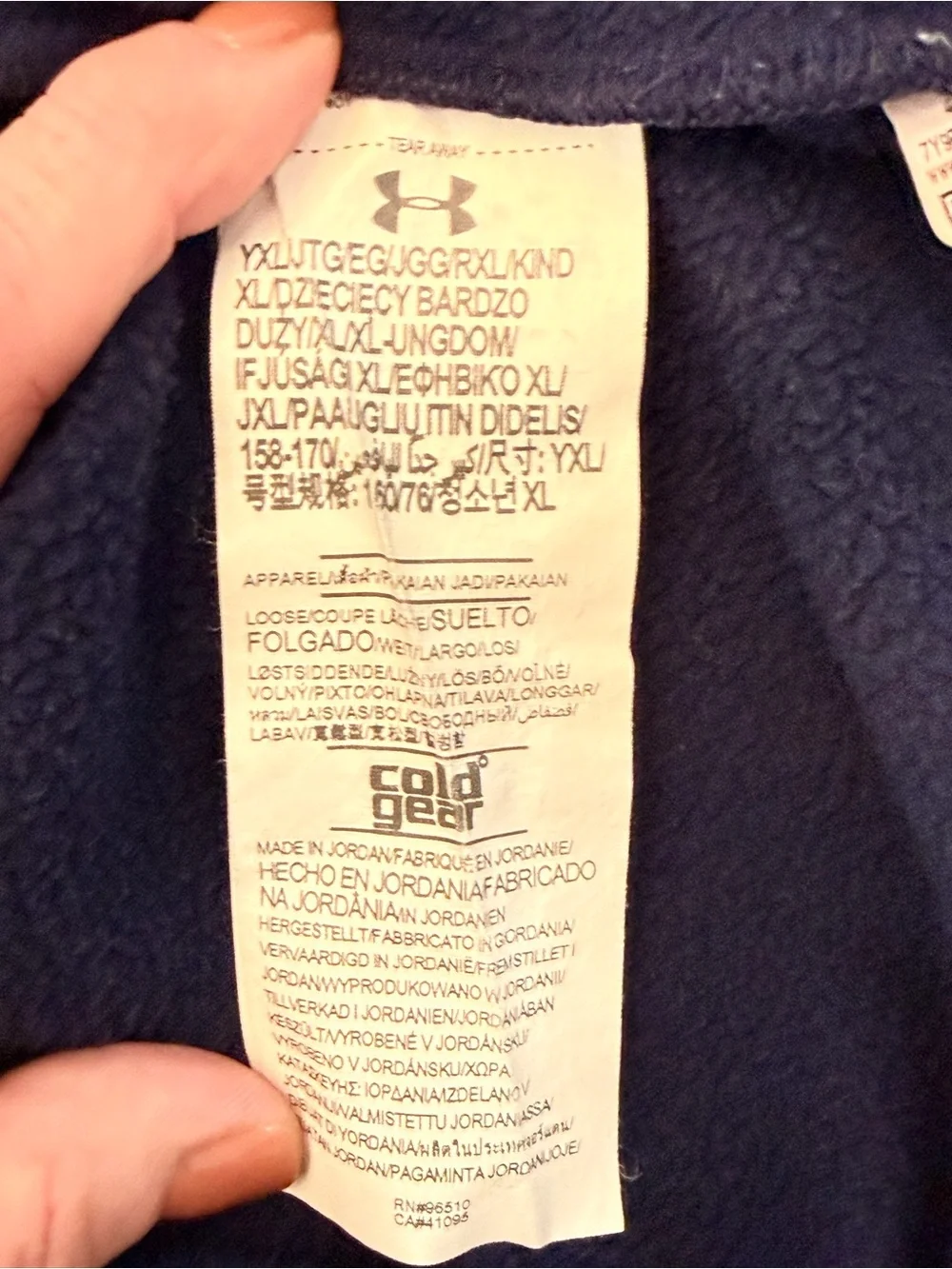 Under Armour Kids Hoodie 1/4-Zip Pullover Navy/D. Magenta Size-YXL EUC